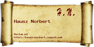 Hausz Norbert névjegykártya