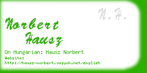 norbert hausz business card